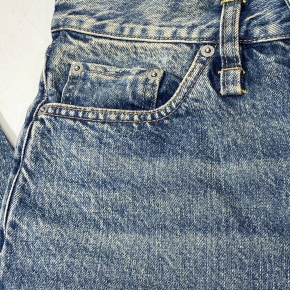 NEW HOPE Men Jeans Blue Size 30 Skid Loose Fit Wide Flared Leg Cotton Mid - Picture 2 of 9